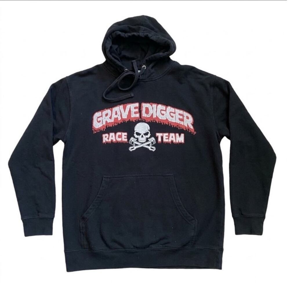 Grave Digger Race Team Hoodie Black Independent Trading Co Graphic Monster Jam
